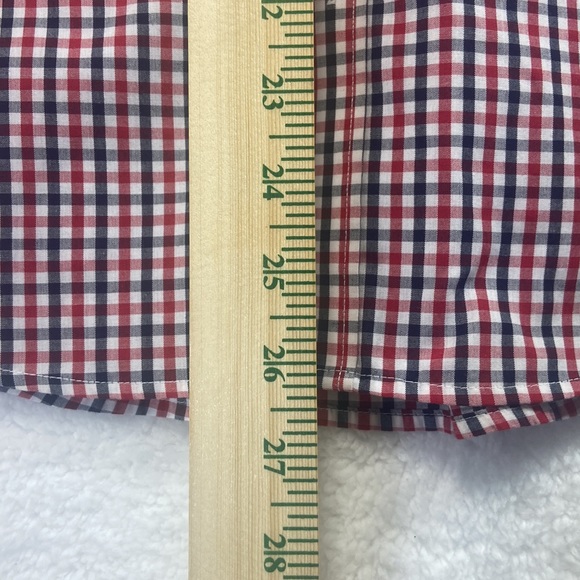 H & M Long Sleeve Business Casual Shirt Size Medium Red/Black Plaid - Picture 12 of 14